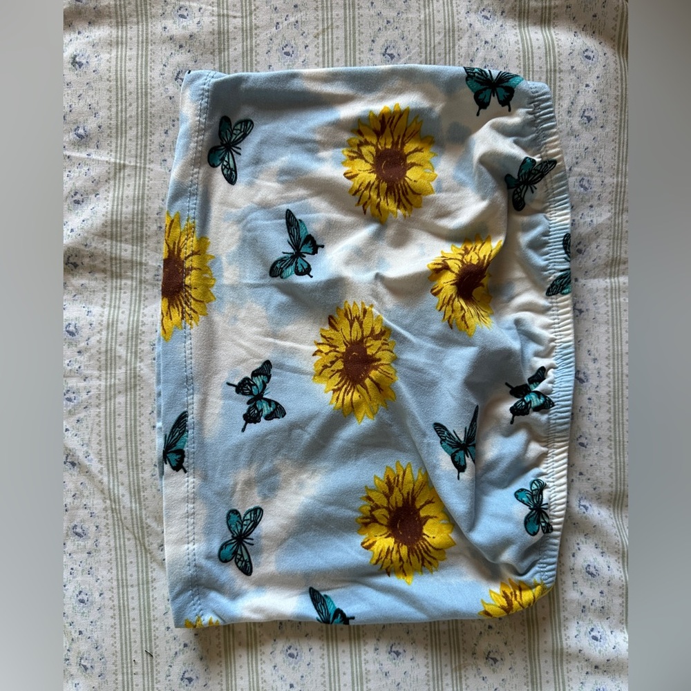 Butterfly and dandelion tube top